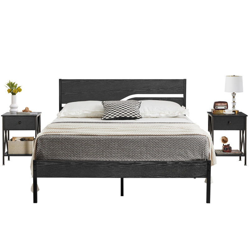 Iron Platform 3 Piece Bedroom Set, Full