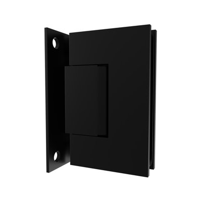 Charnière en laiton Brixwell G037MBL à fixation murale pour plaque arrière de 5/16 po à 1/2 po d'épaisseur, finition noir mat de 3 1/2 po