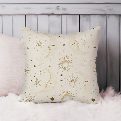Astronomy and Space Moon & Suns Pattern I Bohemian Throw Pillow Cover