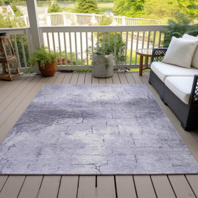 Tapis géométrique intérieur / extérieur lavable à la machine Husby ACN2215