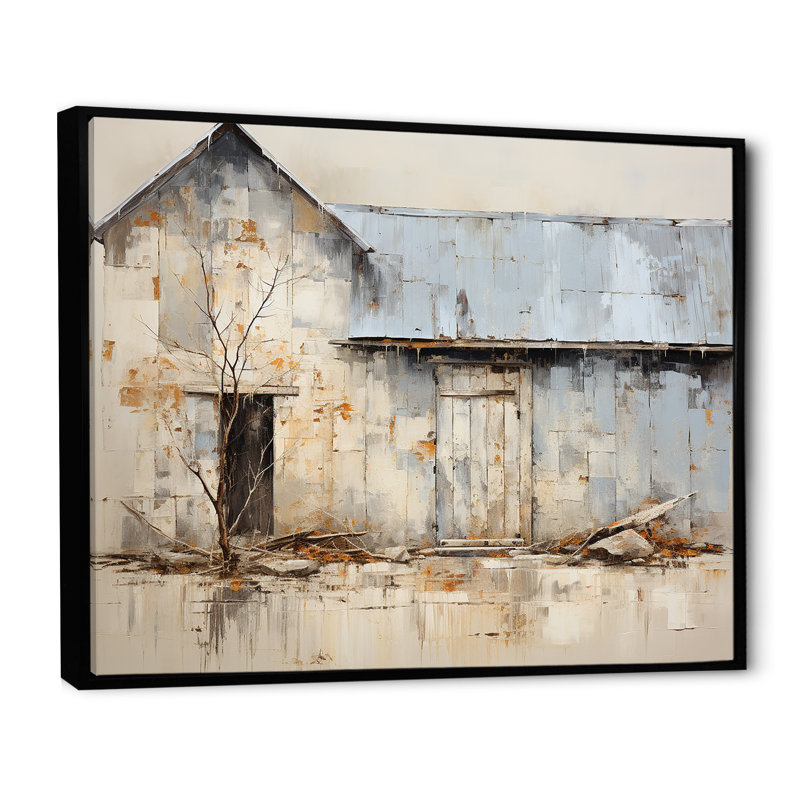 Impression sur toile Minimalisme, Cadre flottant noir, H 30 po x l 40 po x P 1,5 po