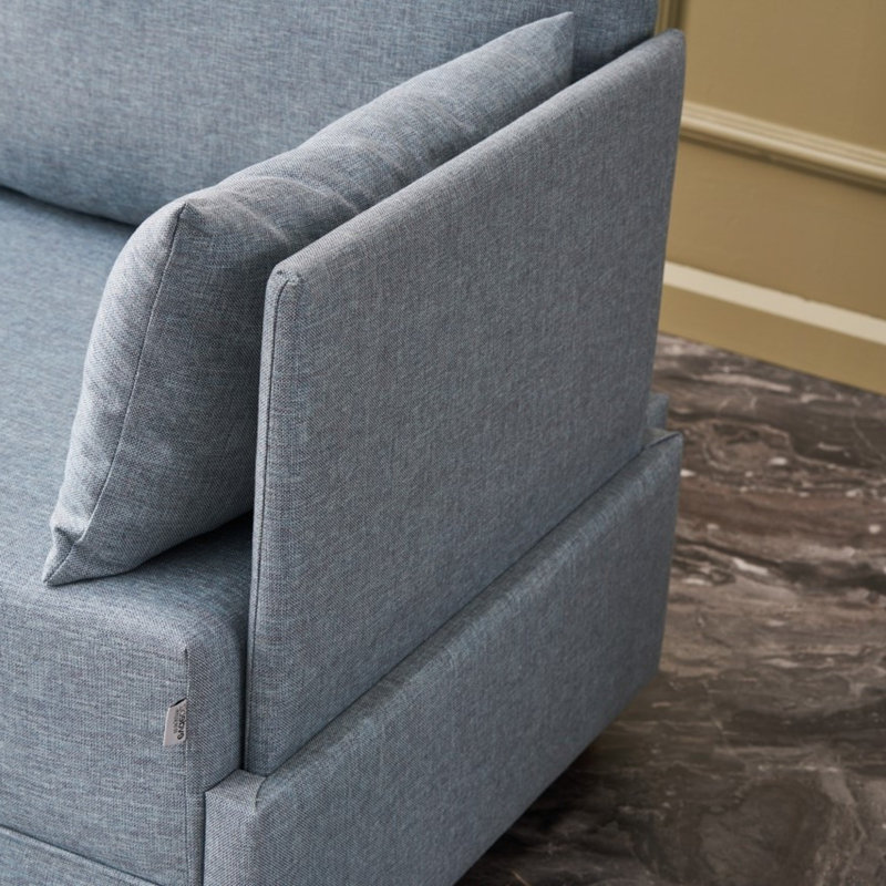 Fauteuil l 41,34 po, Mélange de polyester bleu