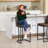 Modern Upholstered Counter Height Bar Stool With Metal Frame-109605383-109605380