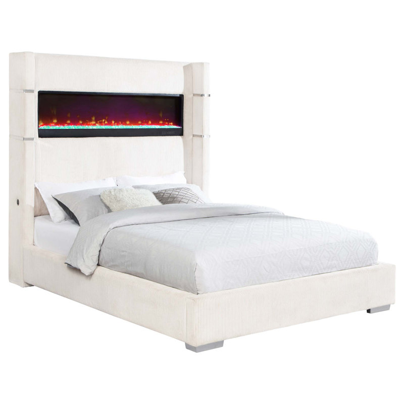 Judah Upholstered Queen Flame Visualizer Bed