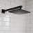 Prism 4-Spray Square Shower System with Handheld in Matte Black (Valve Included)-126375052