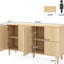 Buffet 59,74 "moderne en noyer avec rangement