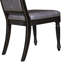Ensemble de 2 chaises de salle à manger avec tissu en polyester gris foncé Parson, noir sablé-109402905-109402903