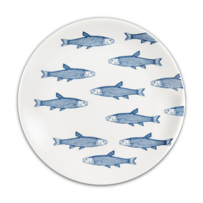 Ensemble de 4 assiettes à hors-d'œuvre Fish School