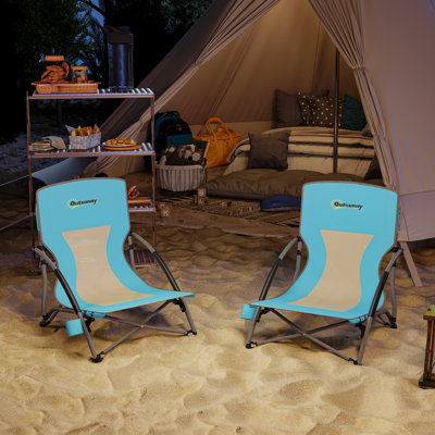 Ensemble de 2 chaises de plage avec sac de transport, 22,8 po x 21,7 po x 24,4 po