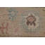 Tapis beige / brun / vert en laine noué à la main de conception unique 7 pi 9 po x 9 pi 10 po