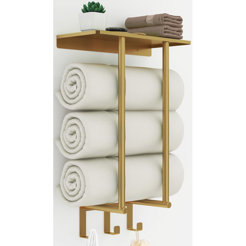 Wall Towel Rack, Gold