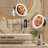 OVENTE 7'' Lighted Makeup Mirror with 1X/8X Magnification, Cordless Multi-Functional Round Vanity Mirror with 360° Swivel Design, Double Sided and Three Toned LED Lights, Polished Chrome MFM70CH1X8X-46328723