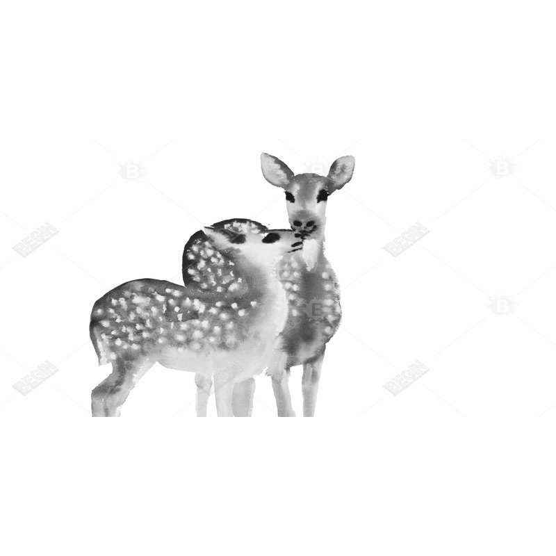Fawns love - 15.75"x31.50" Desk mat