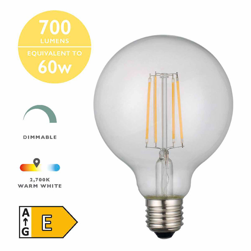 6W E27 Dimmable LED Vintage Edison Light Bulb