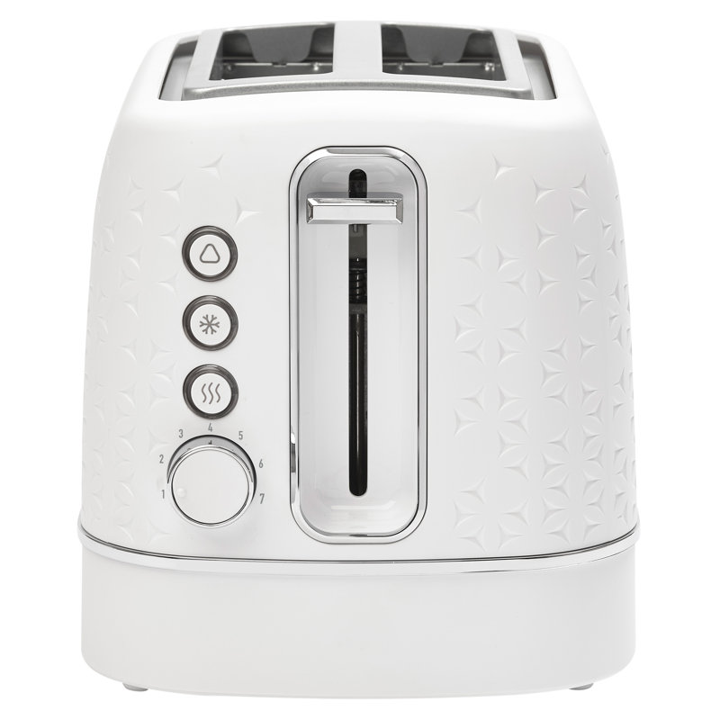 HADEN Starbeck 2-Slice Toaster, White/Chrome