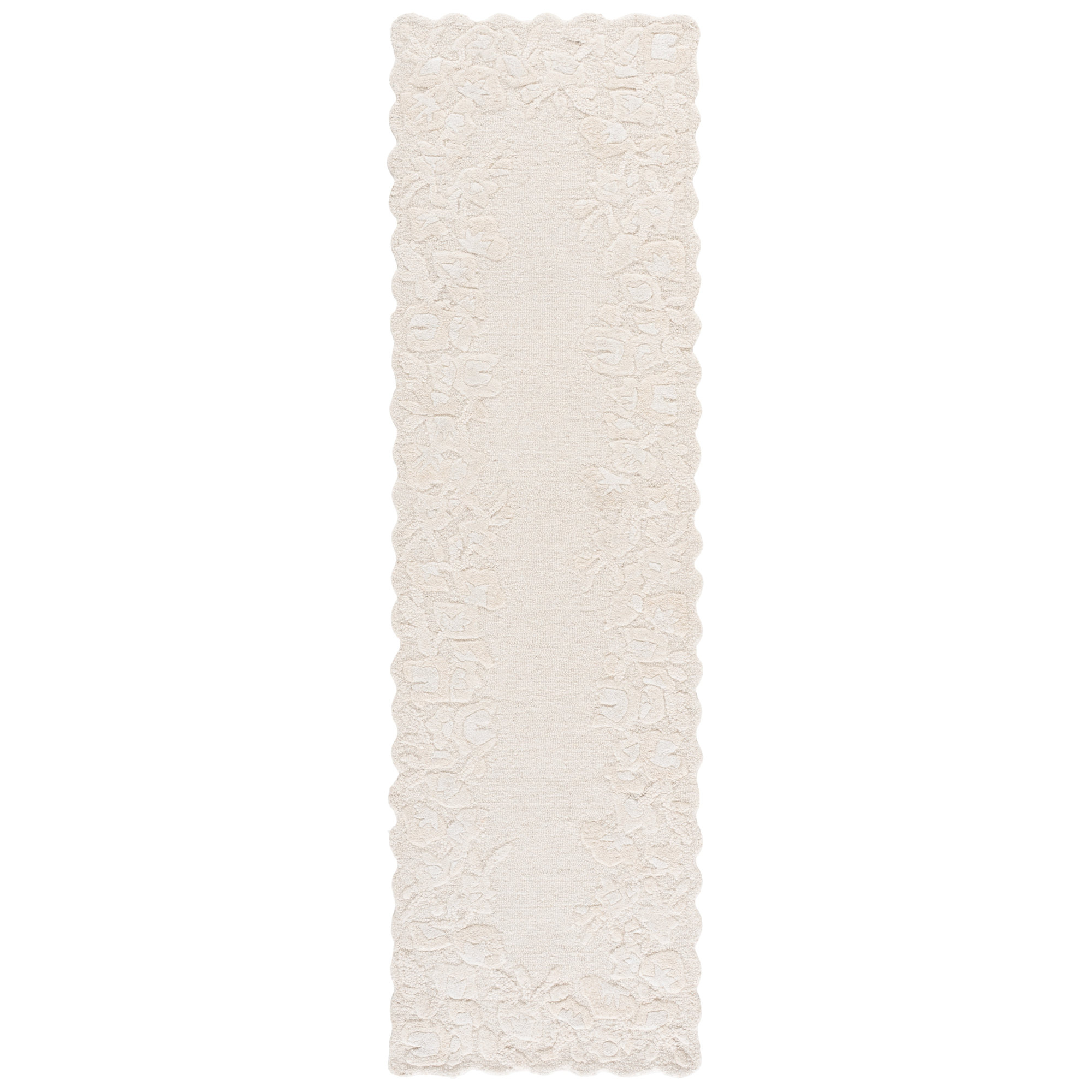 Jardin Hand Tufted Wool;Cotton Floral Indoor Rug, Runner 2'3" x 8'