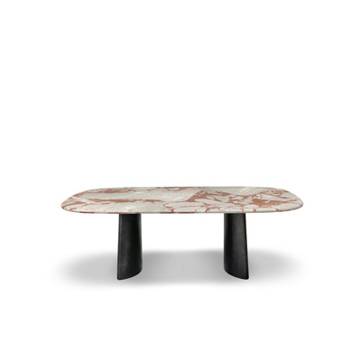 Rosvara Red Matte Natural Stone Dining Table