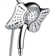 2.5GPM Shower Head With Handheld Spray Combo: 2 In 1 Rainfall Shower Head With Handheld Combo High Pressure Shower Head, 9 Spray Modes/Settings Detachable Shower Head With 60 Inch Hose