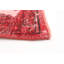 Tapis décoratif en laine rouge de conception unique noué à la main des années 1990 9 pi 7 po x 12 pi 7 po Cebastian