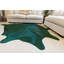 Tapis teint vert émeraude en peau de vache