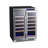 EdgeStar 24 Inch Wide 36 Bottle Built-In Wine Cooler with Dual Cooling Zones and French Doors