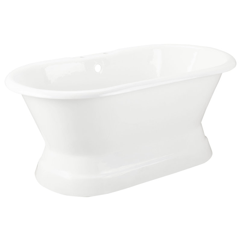 Henley 66" Cast Iron Double-Ended Pedestal Tub with 7" Rim Holes