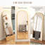 Miroir pleine longueur 64 po x 24 po, autoportant ou mural, doré-1827464921