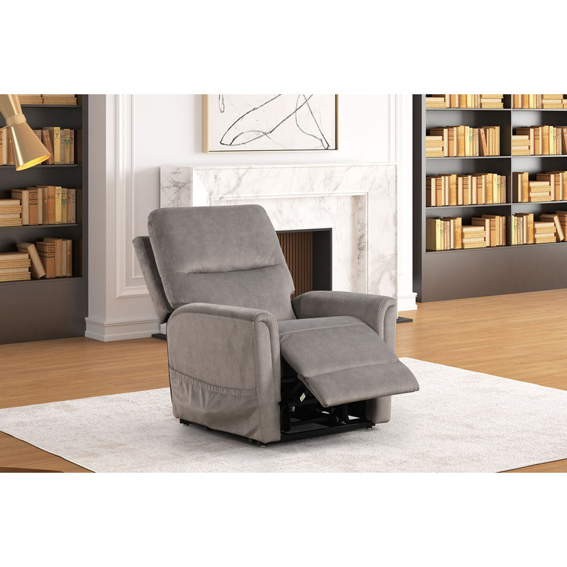 Fauteuil relevable, mécanisme en acier massif, port USB, bras évasés et contrôleur câblé