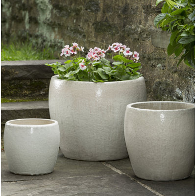 Ensemble de pots à fleurs en terre cuite 3 pièces Sara