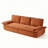 94.5" King Size Pull Out Sofa Bed,3-In-1 Convertible Sleeper Sofa,Multi-Functional Corduroy  Bed,Orange-618539247