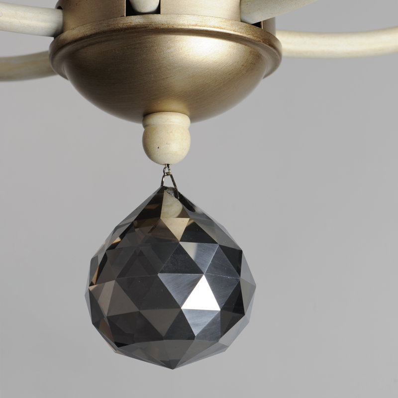 Jantjeline 6 - Light Steel Dimmable Chandelier