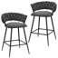 Tabouret de bar et de comptoir rembourré avec structure en métal (ensemble de 2)-1169585160-1169585165