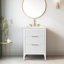 Meuble-lavabo simple 24 po avec plateau en pierre reconstituée Bilroy-790679711