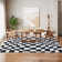 Abstract Checkered Machine Washable Rug for Living Room Geometric Non-Slip Rug for Bedroom Dining Room Office Nursery Playroom Teen Dorm