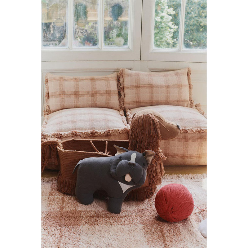 Wouf Wouf! Square Pouf, Rose