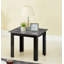 Ensemble de 3 pièces Table basse rectangulaire de style traditionnel Table de bout carrée Pieds en bois Finition noire Plateau en faux marbre -14569523