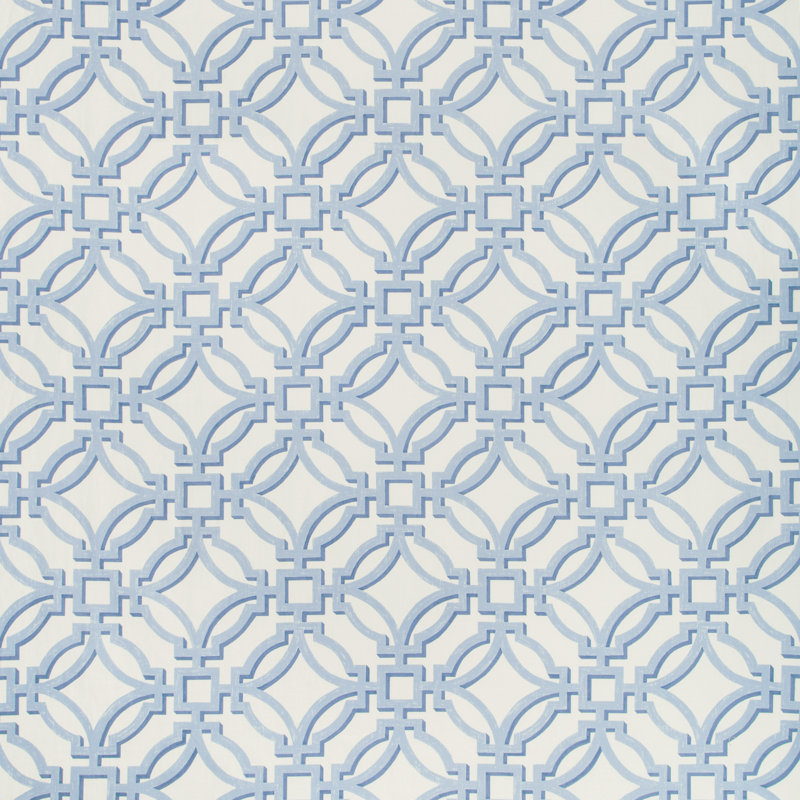 Summer Palace Salvy Cotton Blend Fabric, Delft