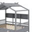 Lit maison avec lit gigogne et tablette de rangement-283694657-283694658