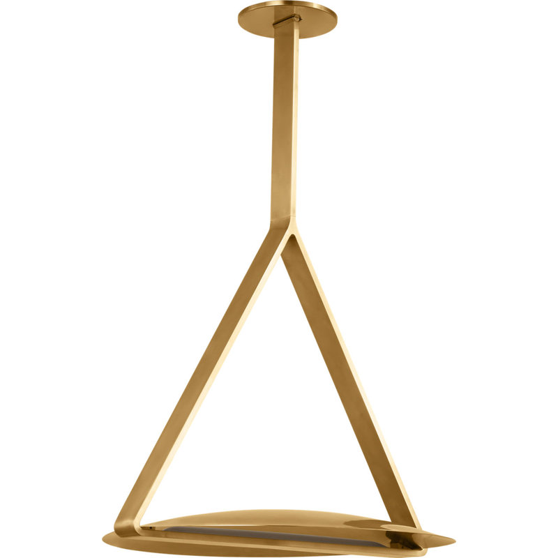 Cymbal Large Pendant, Hand Rubbed Antique Brass