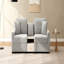Canapé modulaire rembourré 95,7 po avec accoudoirs de rangement et console centrale pour salon Modern-903737642
