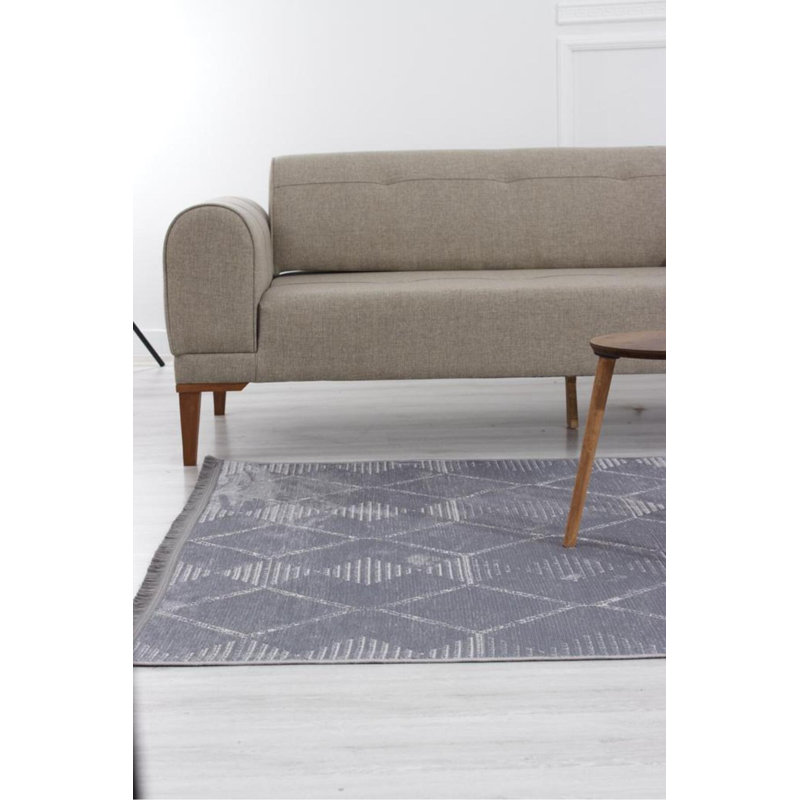 Tapis Megnan avec envers antidérapant, Tapis de couloir 2 pi 7 po x 6 pi 7 po