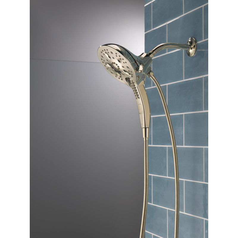 2.5 GPM Rain Dual Shower Head with H2Okinetic Technology, Polished Nickel