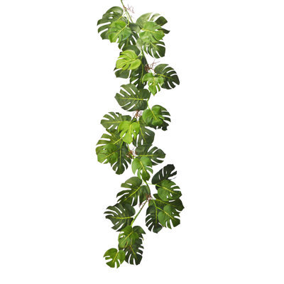 72" Handcrafted Faux Monstera Palm Leaves Garland