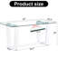 Table rectangulaire chic en verre trempé et blanc, pouvant accueillir de 6 à 8 personnes Table élégante avec structure, convient aux personnes