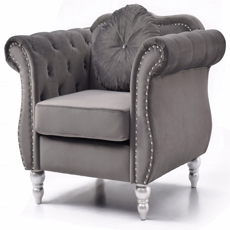 Dark Gray Transitional Chair
