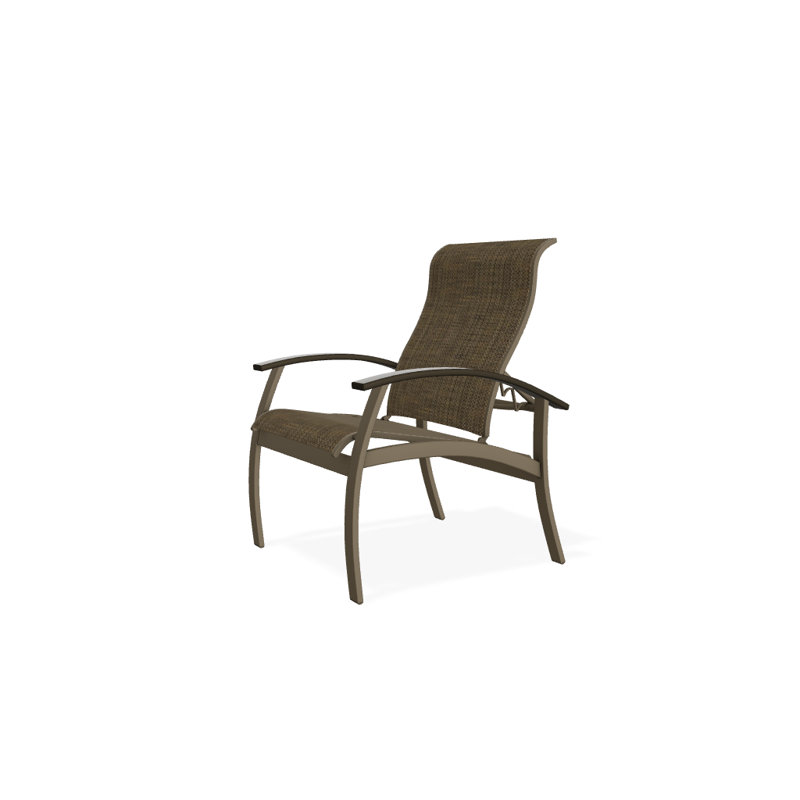 Belle Isle Outdoor Dining Armchair, Textured Beachwood, Beachwood, Beacon Taupe Sunbrella®