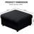 Corduroy Storage Ottoman Bench, 35.25 Inch Wide Footstool for Living Room in Black-1717647911