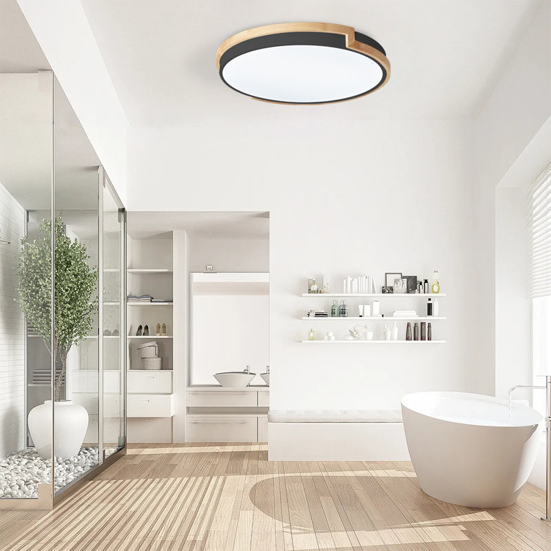 Aristaun LED Flush Mount, Matte Black, 6500