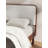 Rubberwood Platform Bed, Natural Walnut Finish