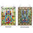 Tiffany Glass Victorian Stained Glass Window Panel Rectangle 24"H
